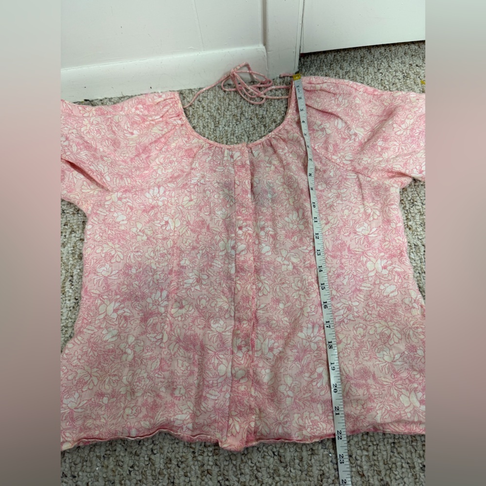 J. Crew Pink Floral Women's Blouse size 6 - Picture 4 of 5